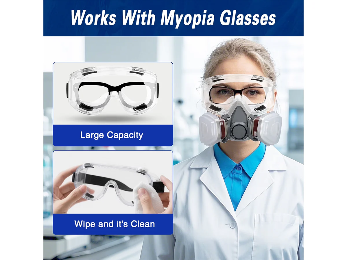 Respirator Mask With Safety Glasses - Image 4