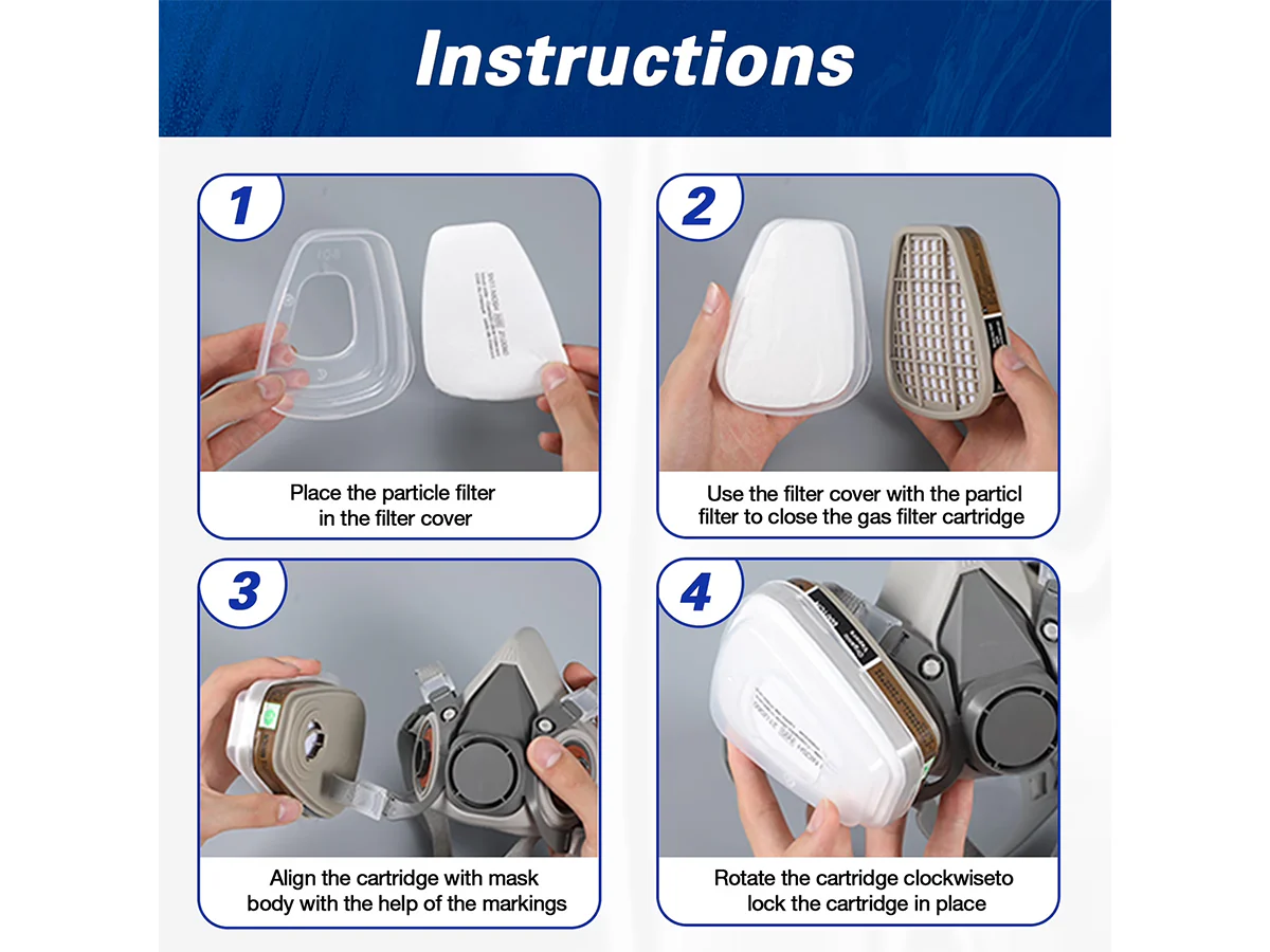 Respirator Mask With Safety Glasses - Image 7