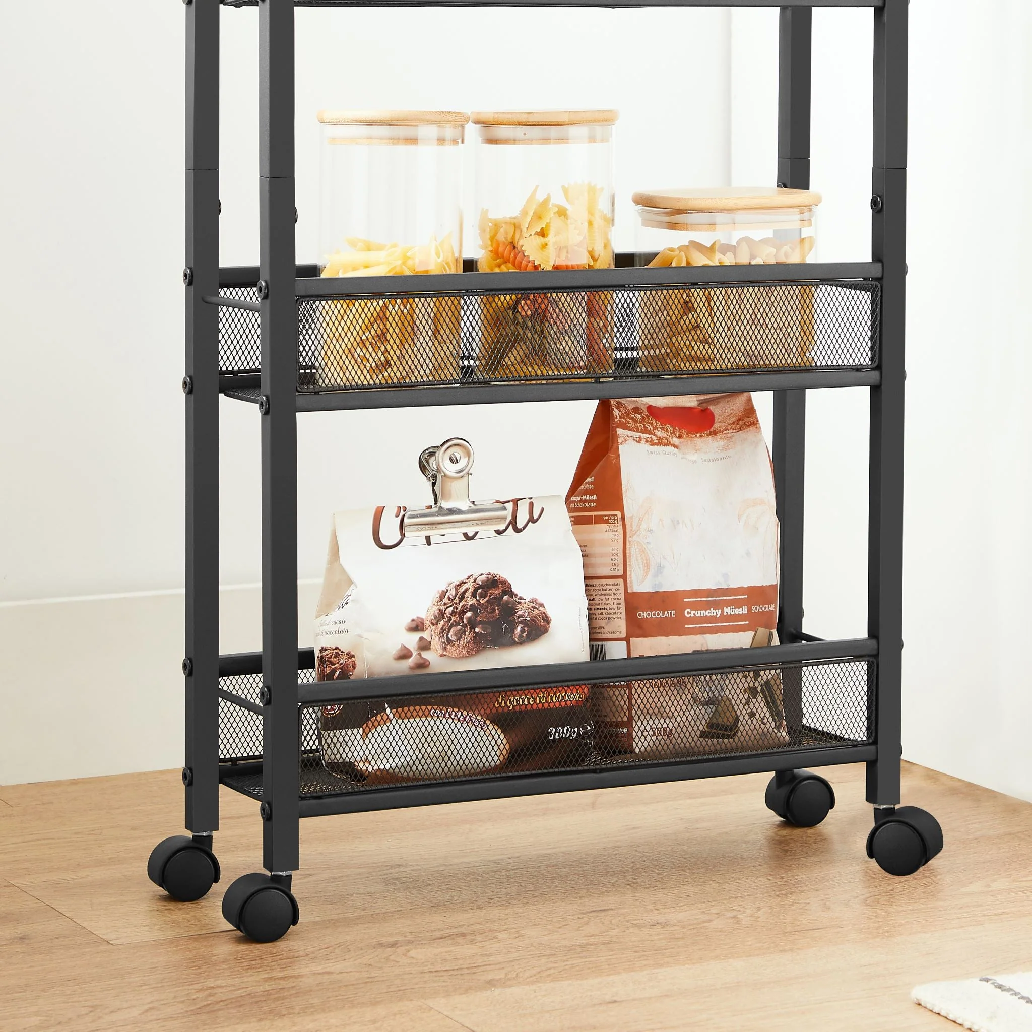 VASAGLE 3 Tiers Utility Rolling Cart Kitchen Trolley - Image 10