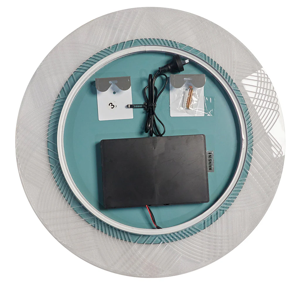 Round Bathroom Mirror with Touch Sensor Adjustable Lighting - Image 4