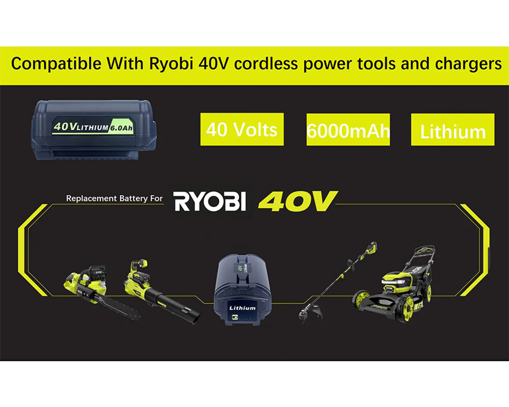 Ryobi 40V Battery 6Ah Battery Replacement Compatible - Image 6