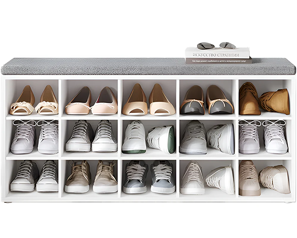 VASAGLE Shoe Rack Bench Shoe Storage Bench Shoe Rack - Image 2