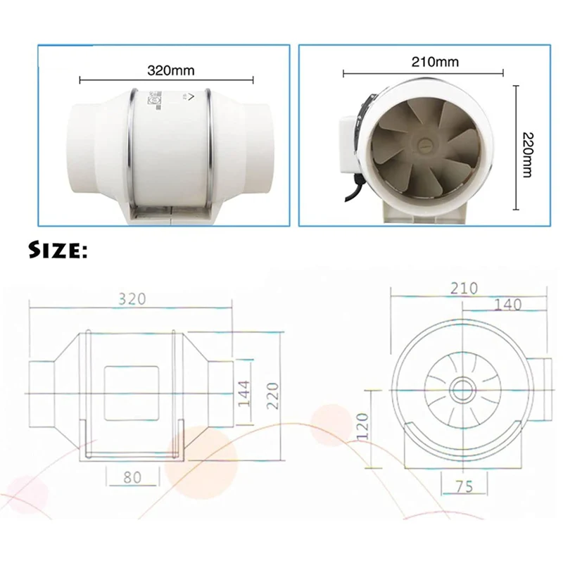 Inline Extractor Fan Exhaust Duct 150MM - Image 6