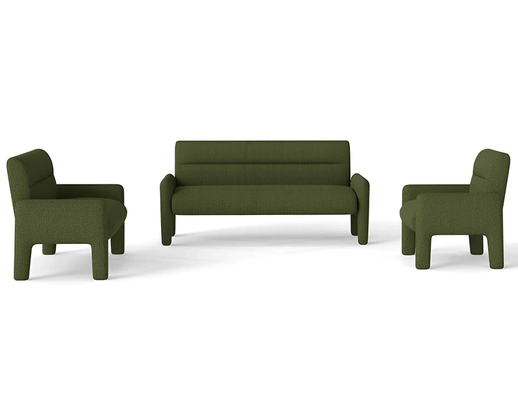 Dubai Hunter Modern 3 Seater Sofa Green - Image 4