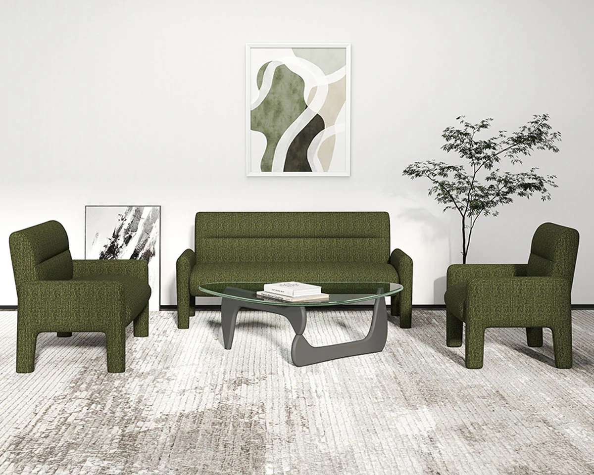 Dubai Hunter Modern 3 Seater Sofa Green - Image 5