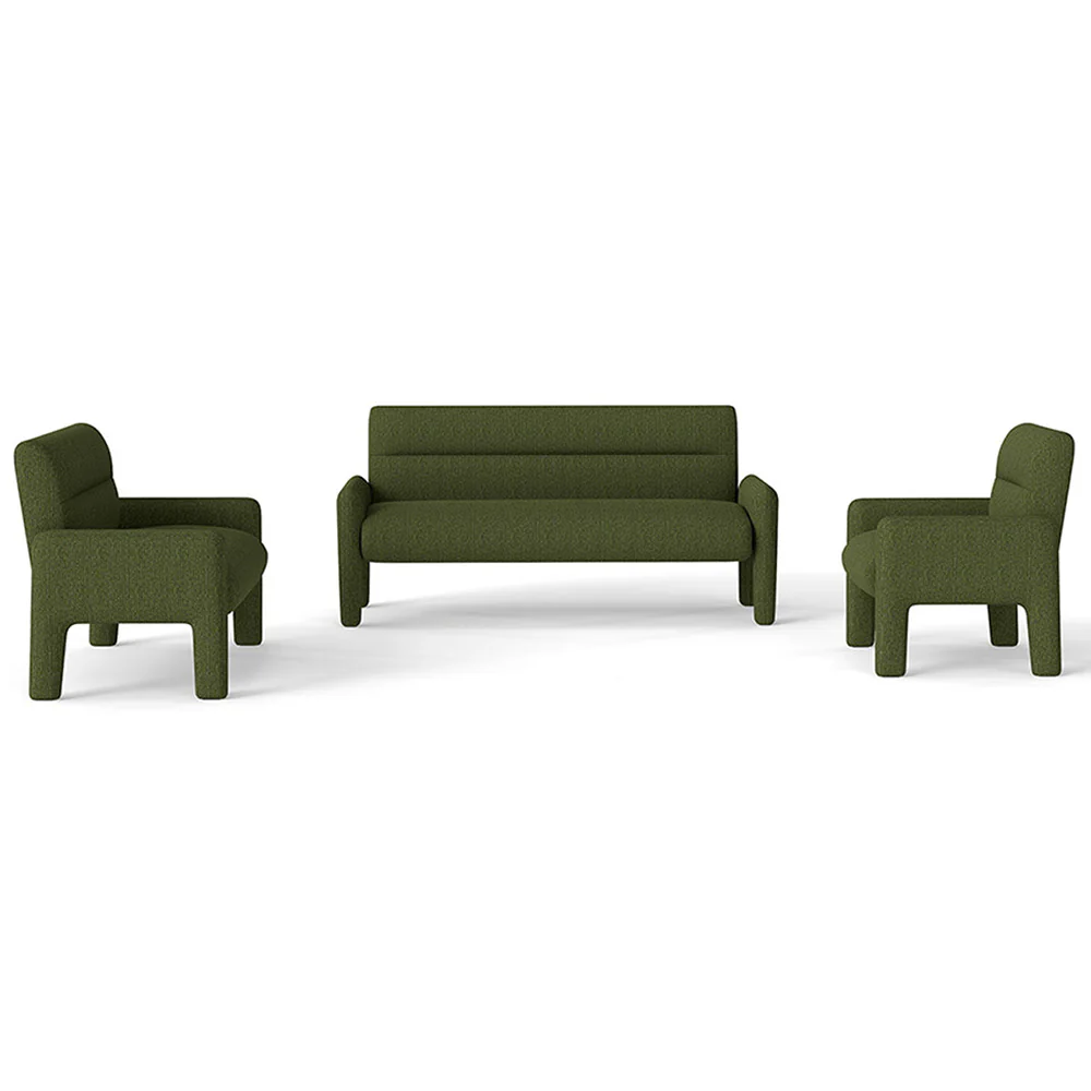 Hunter Green 3 Piece Sofa Set