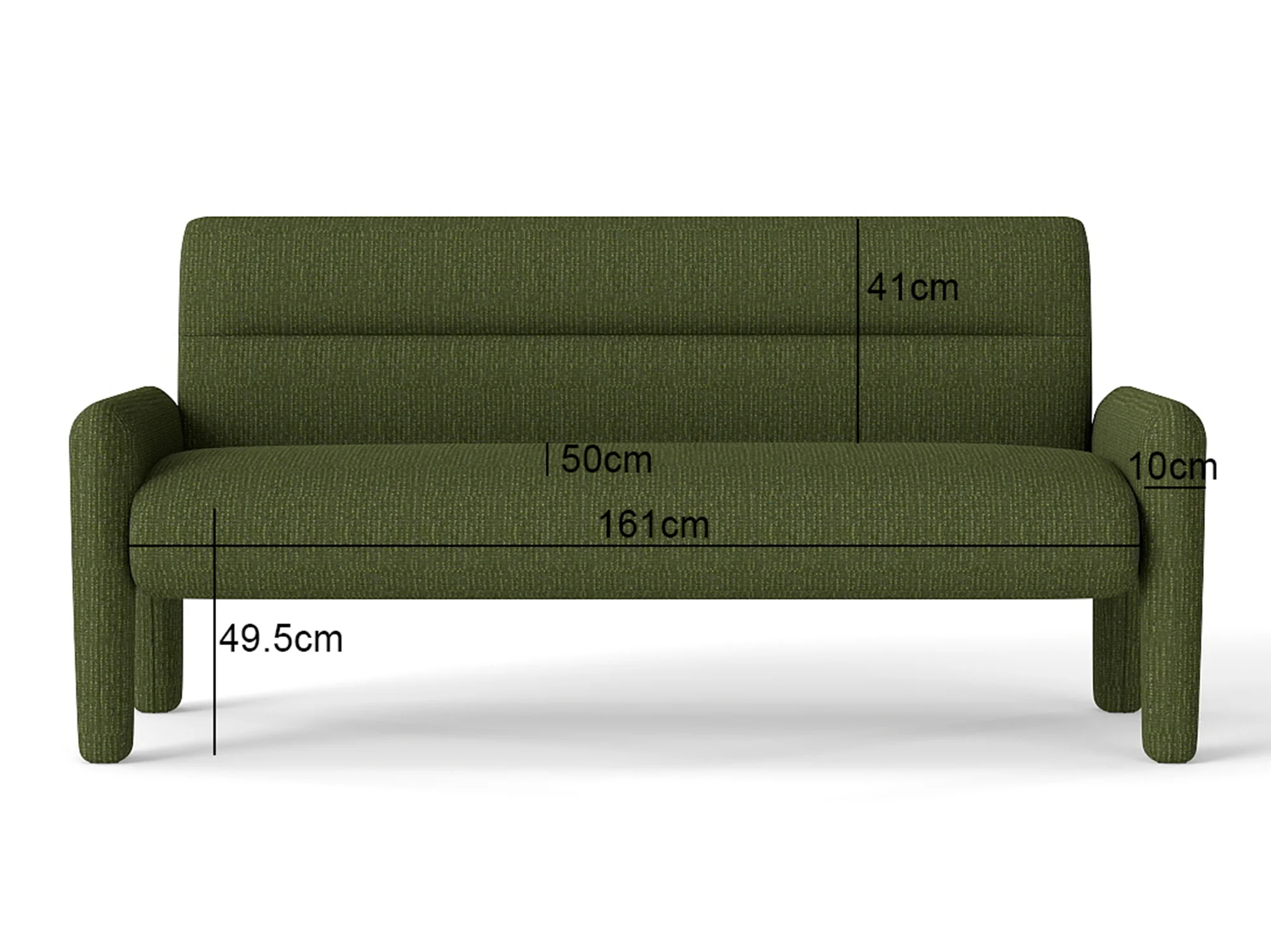 Hunter Green 3 Piece Sofa Set - Image 11