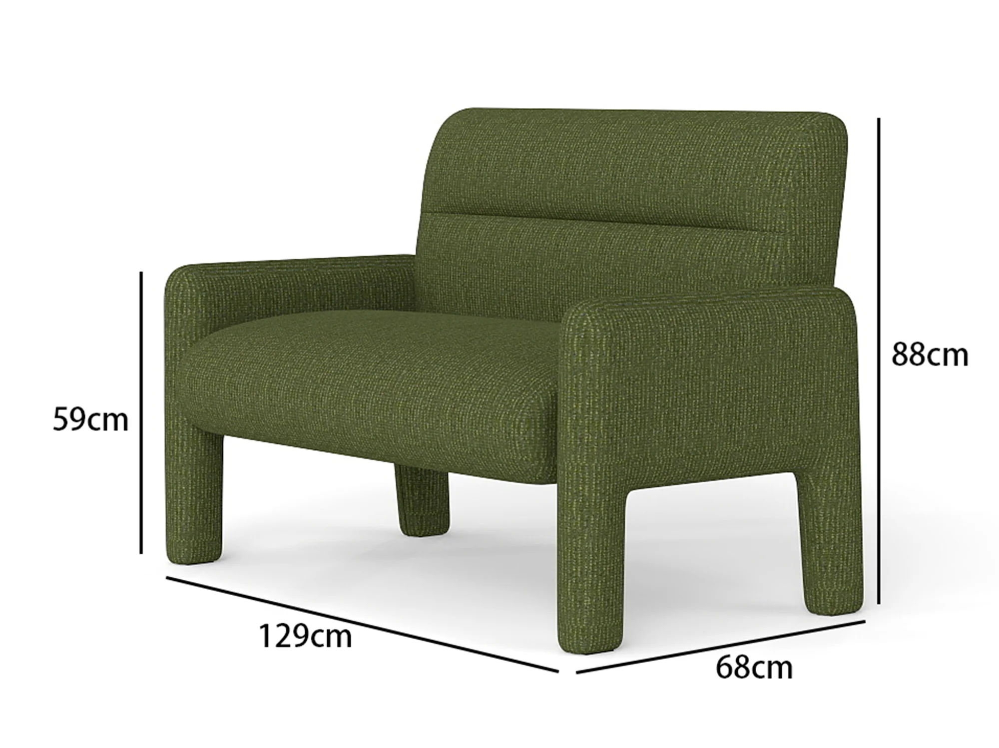 Hunter Green 3 Piece Sofa Set - Image 12