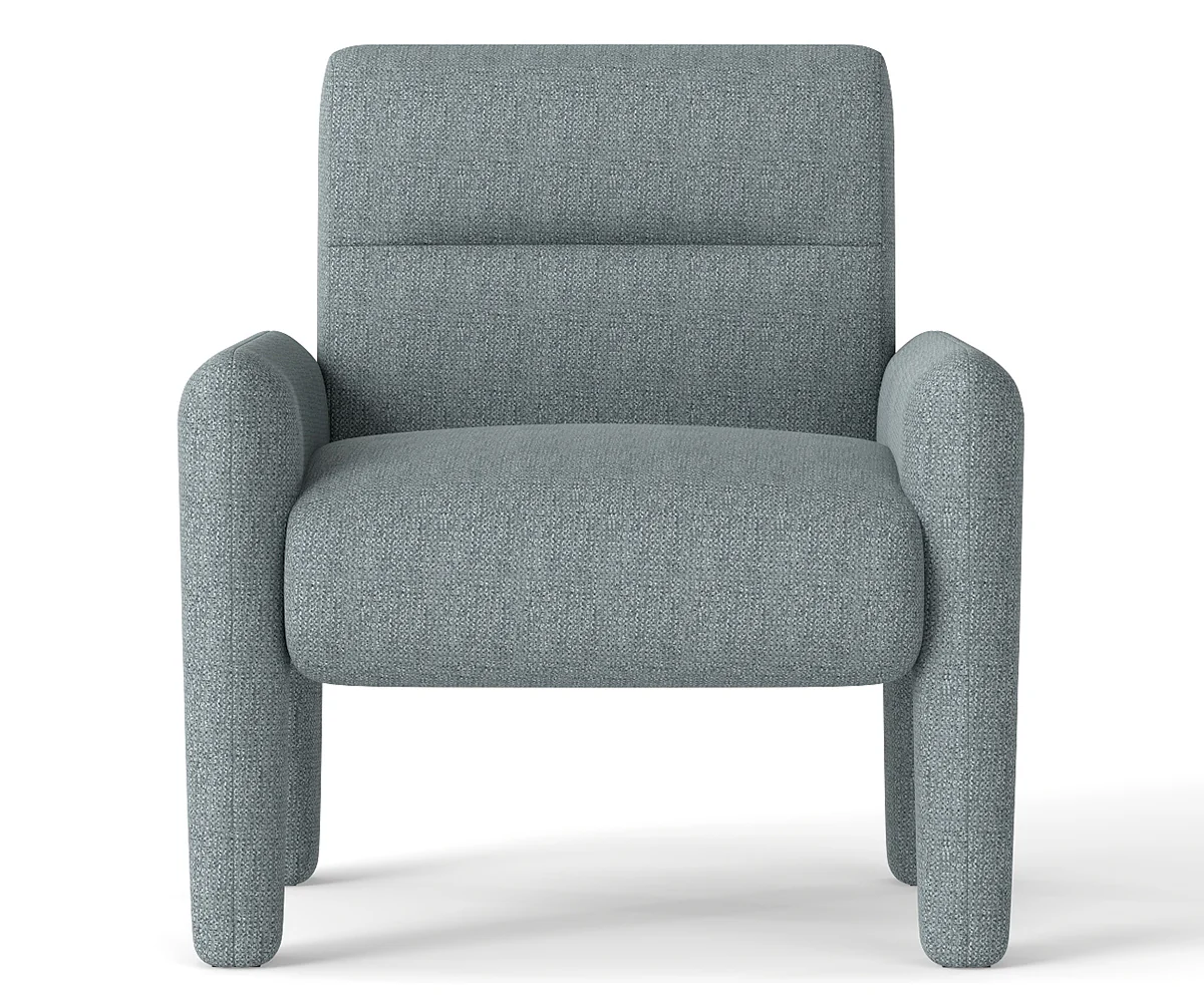 Modern Single Seater Sofa Dubai Sky Blue – Luxurious Chenille Chair