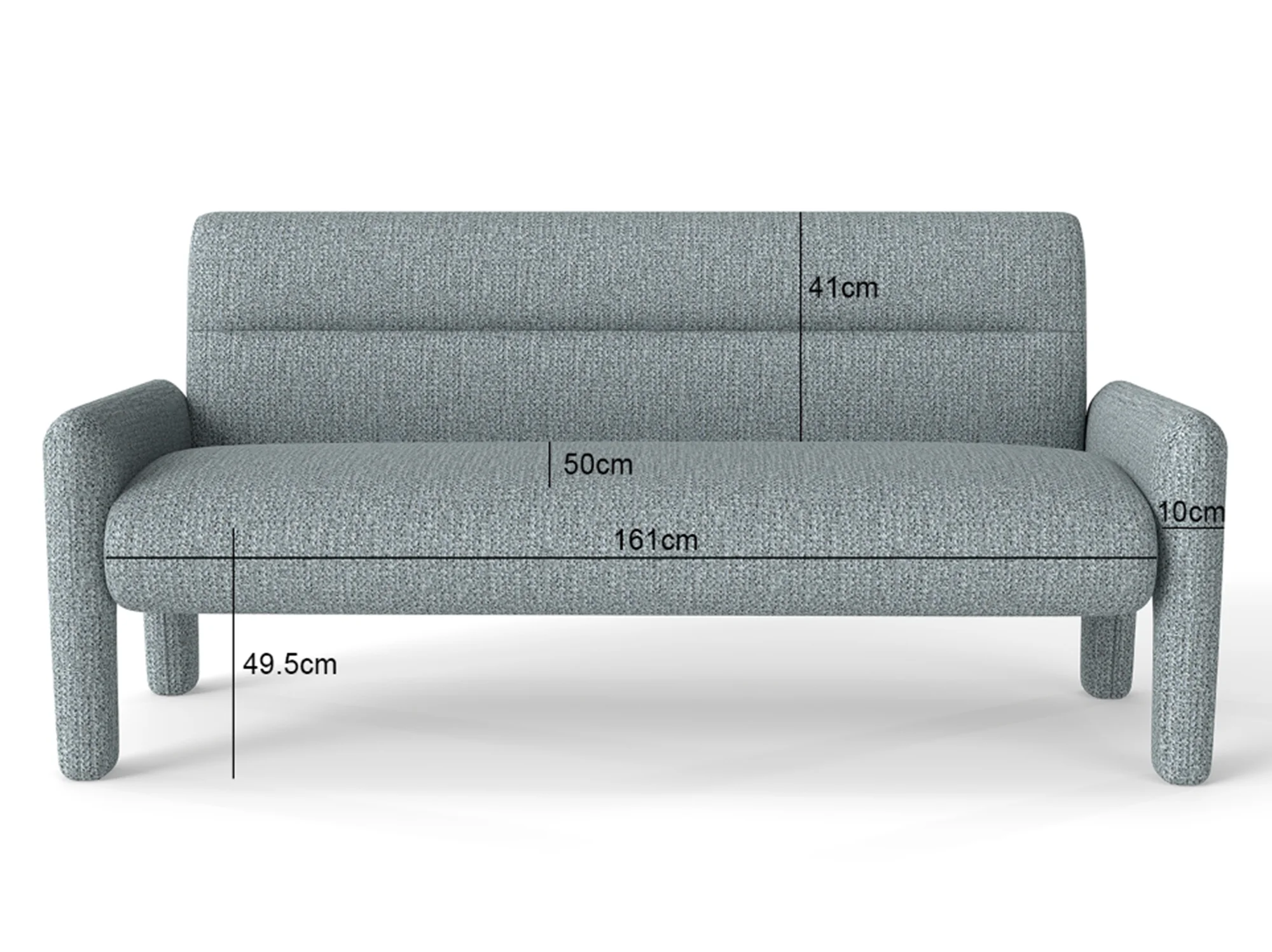 3 Piece Sofa Set – Dubai Sky Blue - Image 12