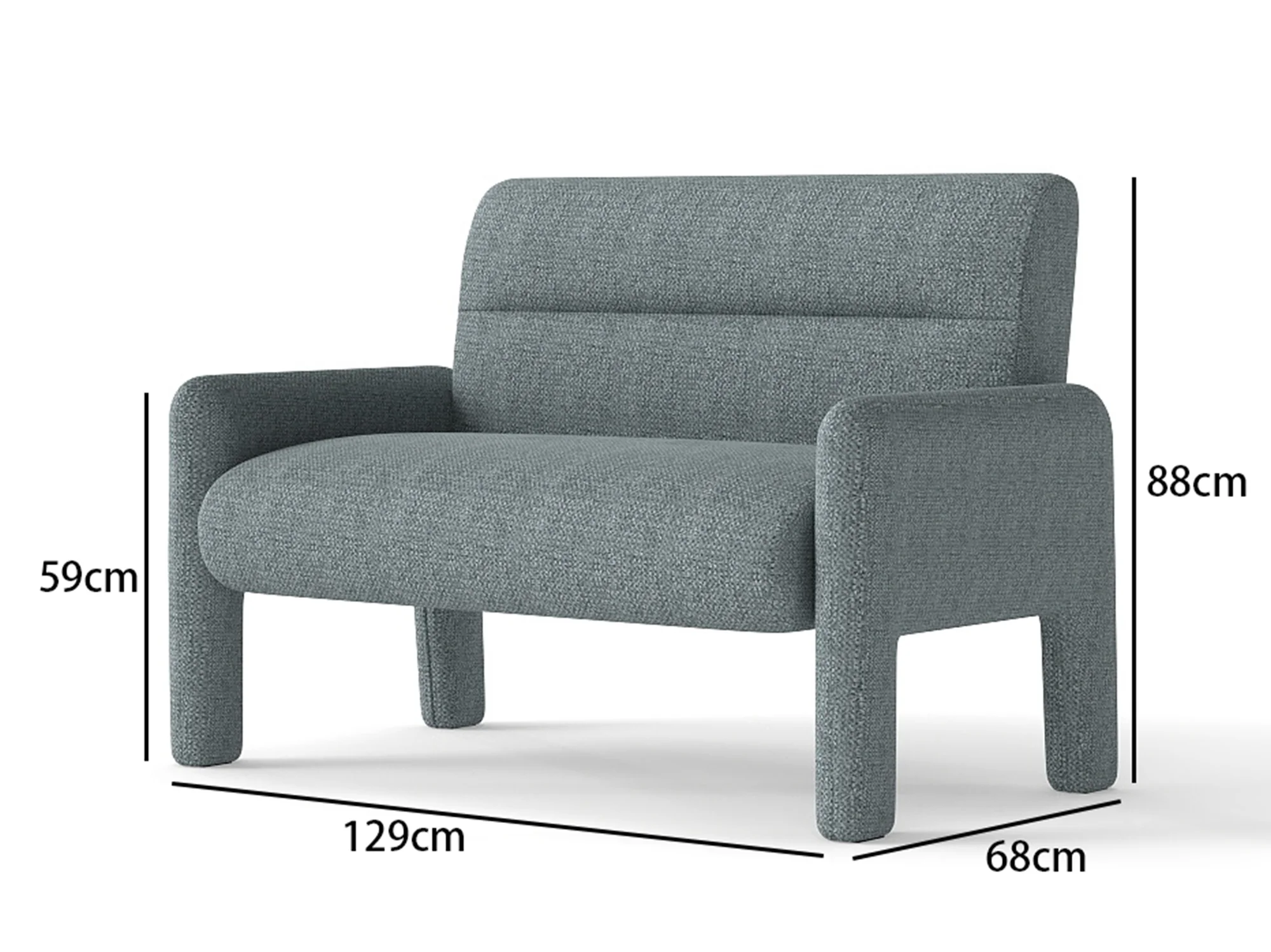3 Piece Sofa Set – Dubai Sky Blue - Image 13
