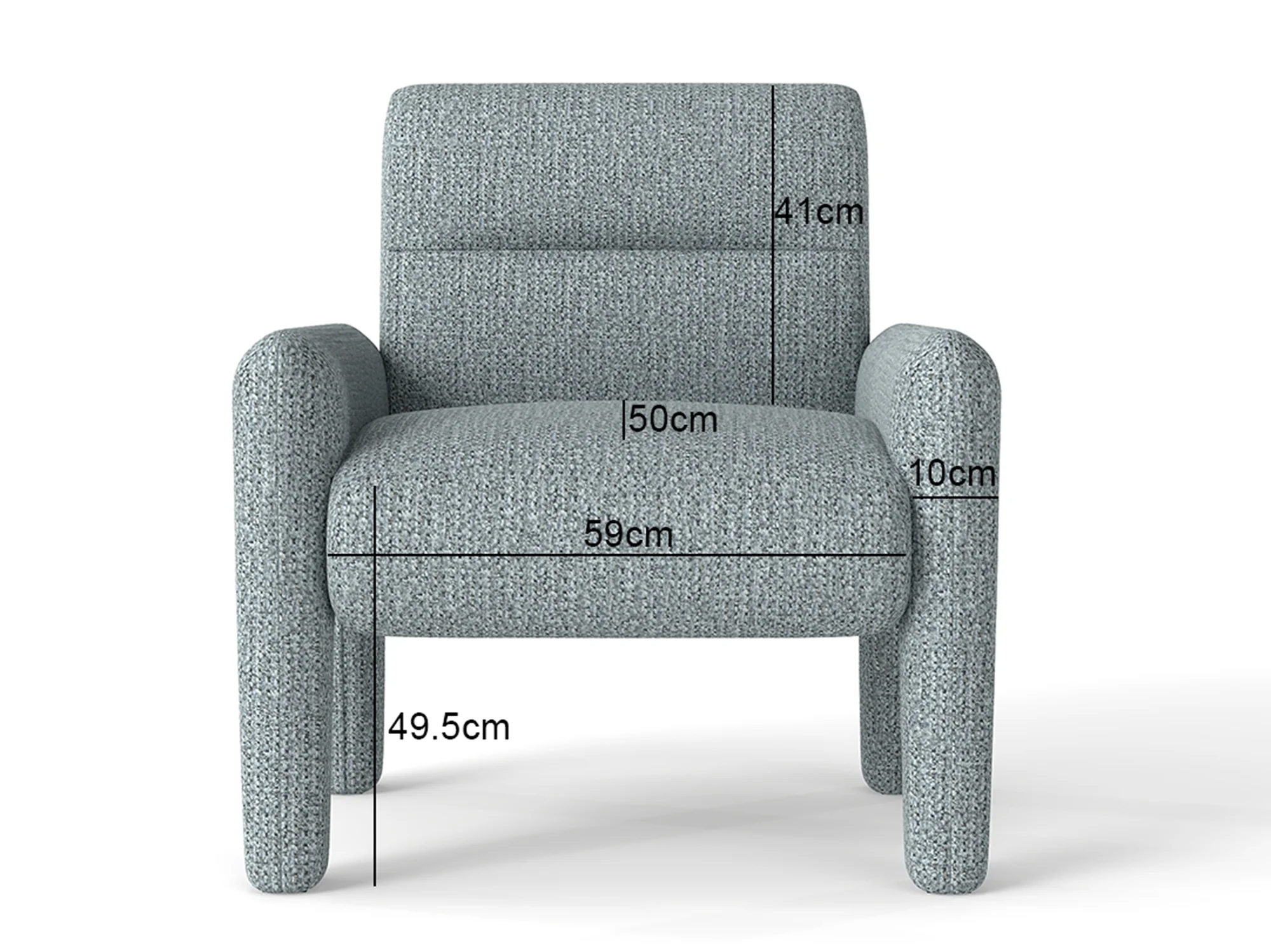 3 Piece Sofa Set – Dubai Sky Blue - Image 14