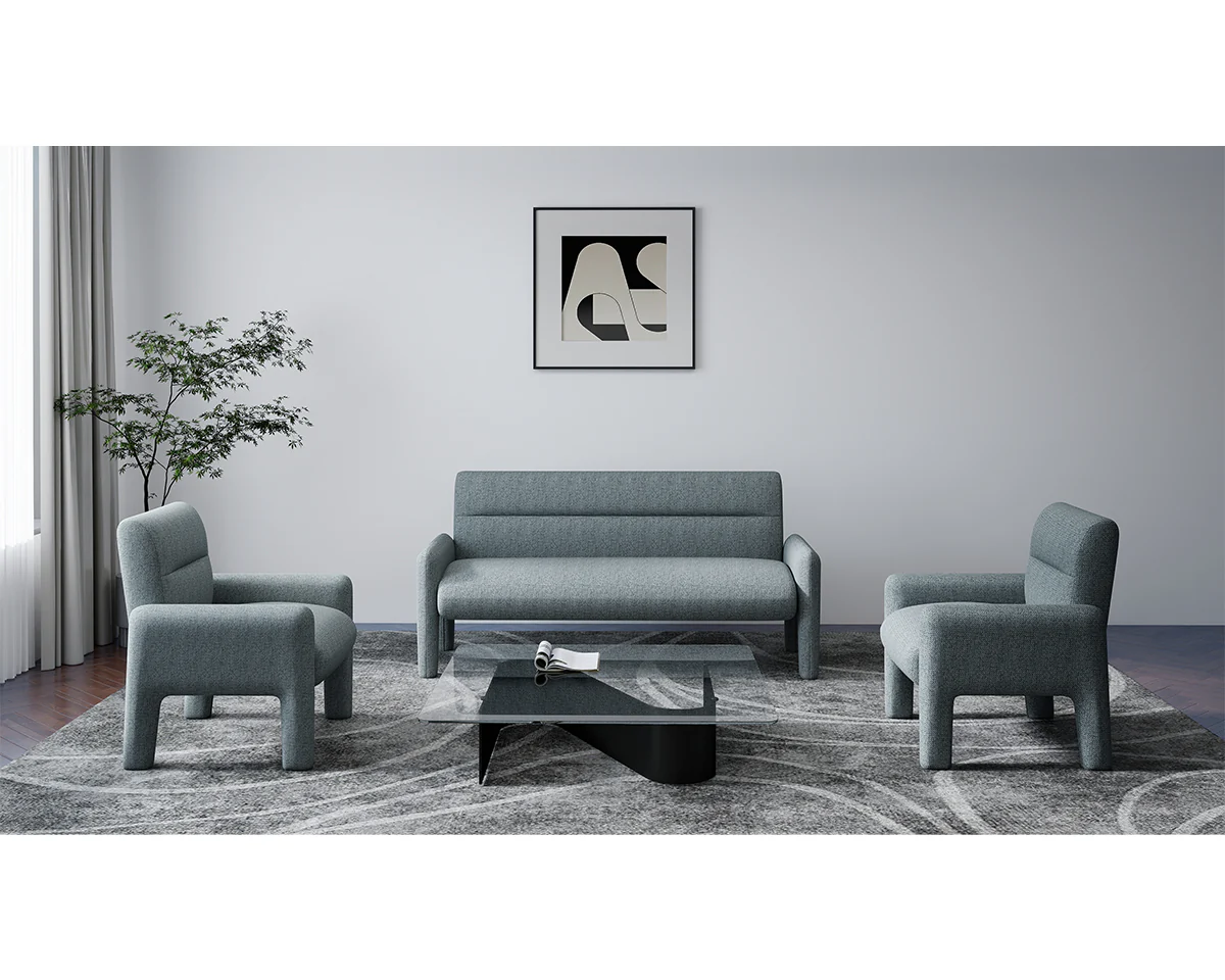3 Piece Sofa Set – Dubai Sky Blue - Image 3