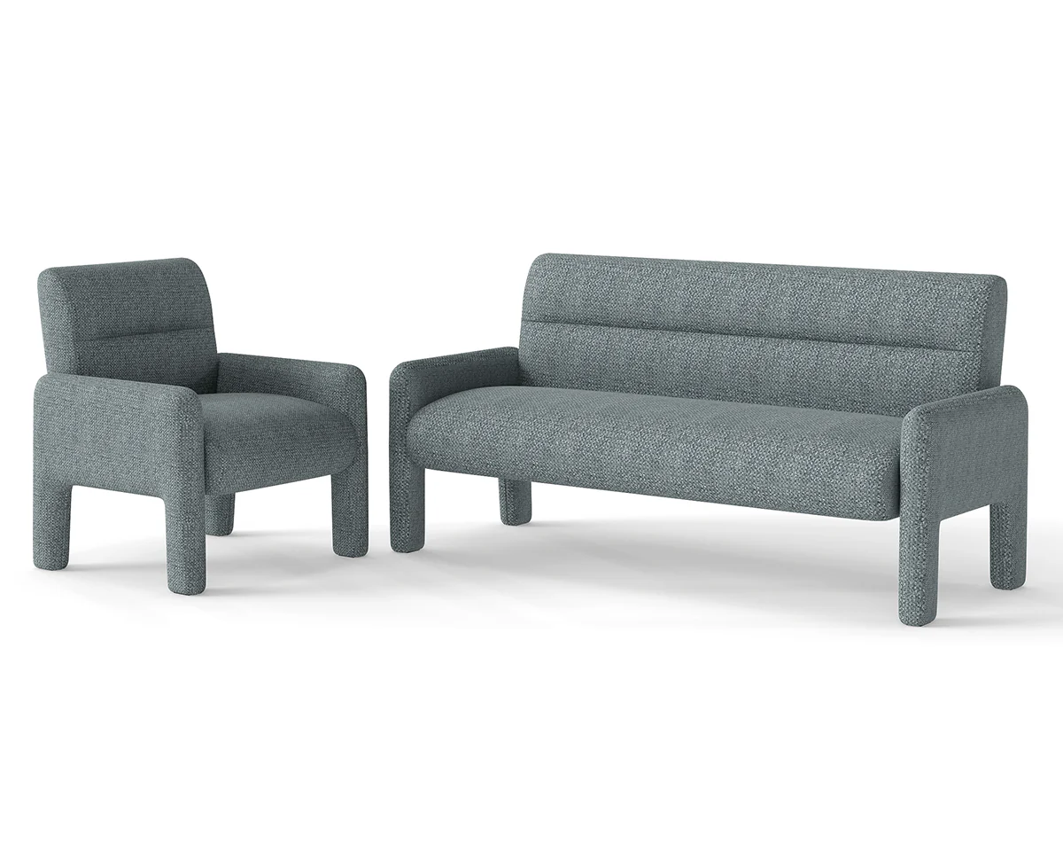 3 Piece Sofa Set – Dubai Sky Blue - Image 4