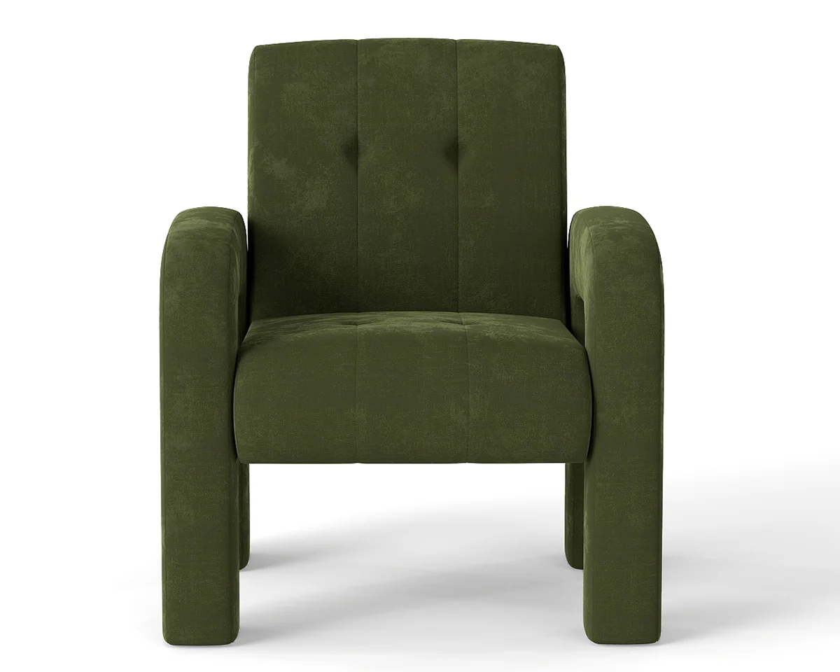 Modern 1 Seater Sofa Milan Hunter Green - Image 6