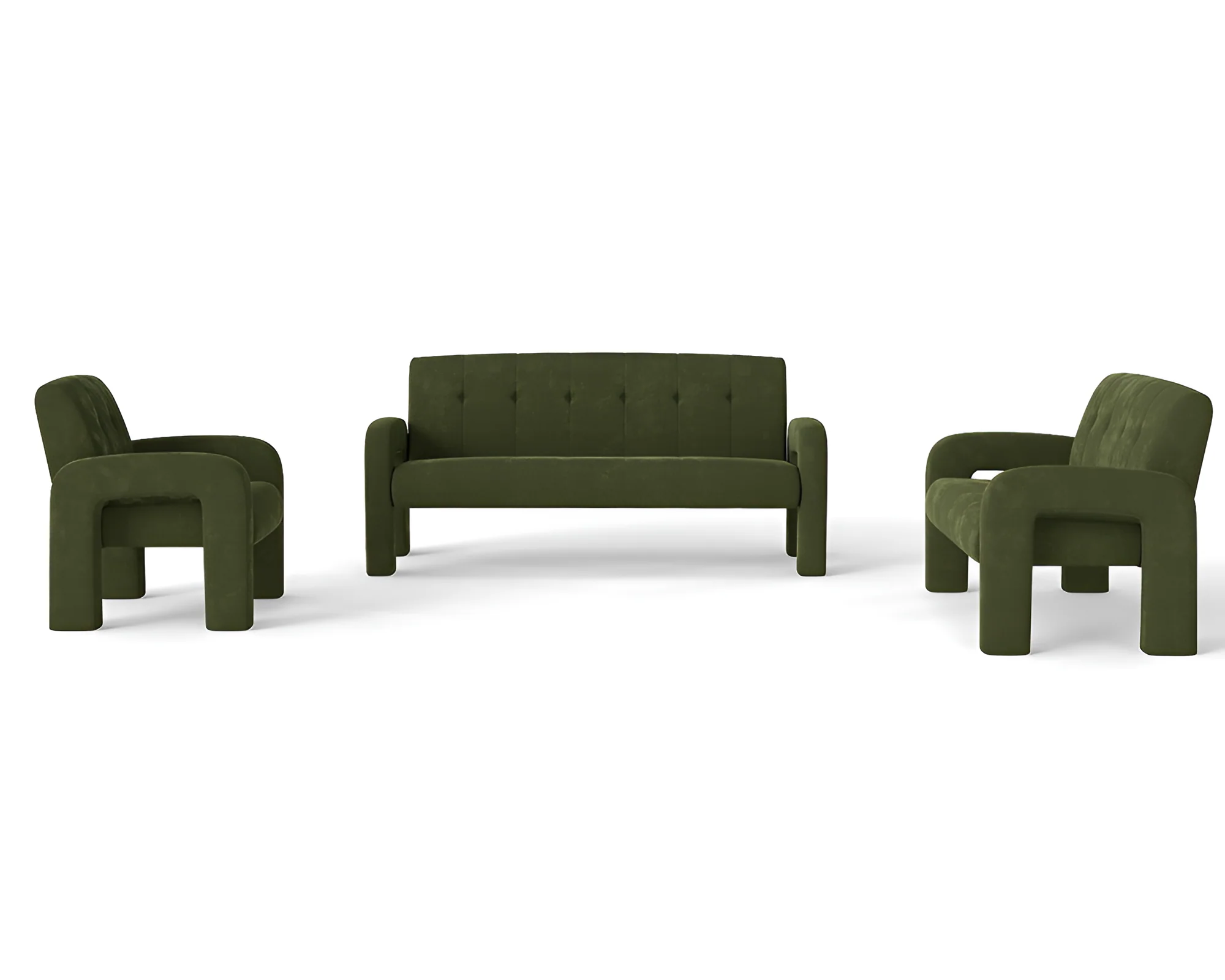 Sofa Milan Hunter Green 3 Seater - Image 4