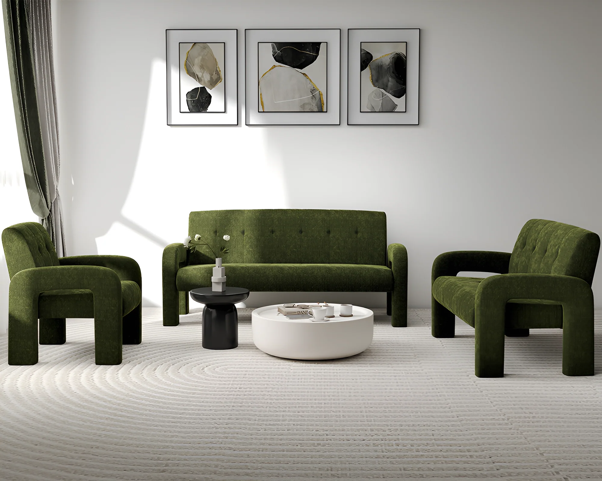 Sofa Milan Hunter Green 3 Seater - Image 5