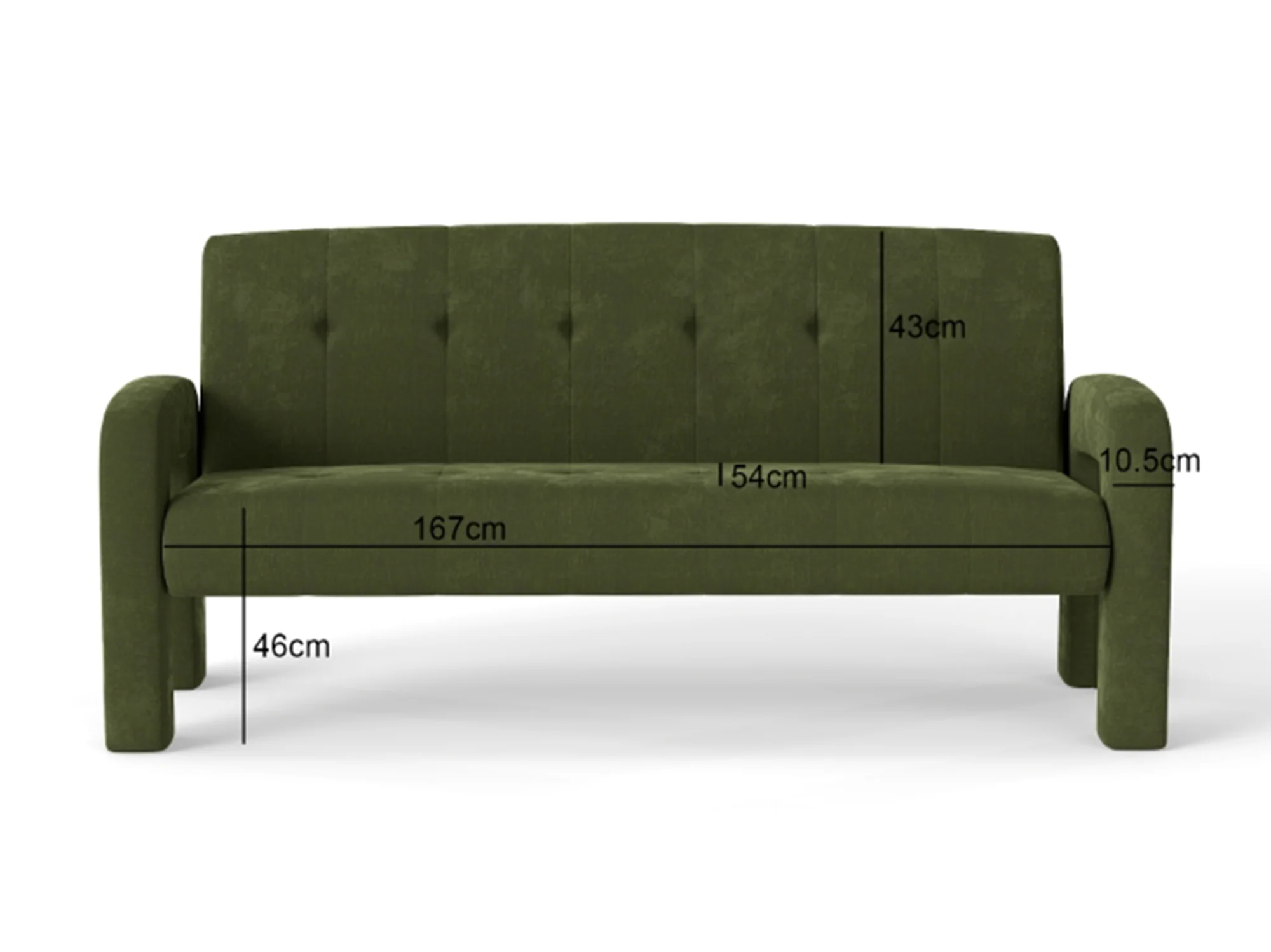Hunter Green 3 Piece Sofa Set - Image 11