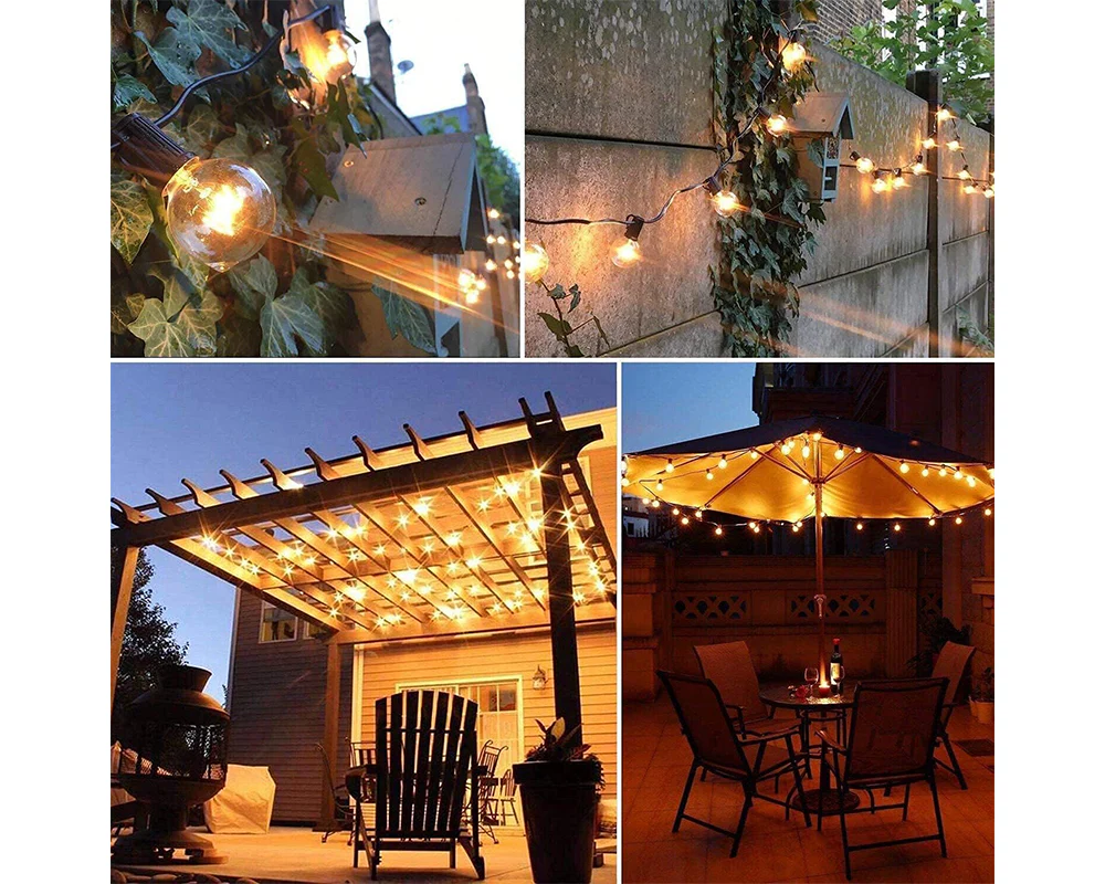 Solar Powered Festoon String Lights 15m with 50 Bulbs - Image 6