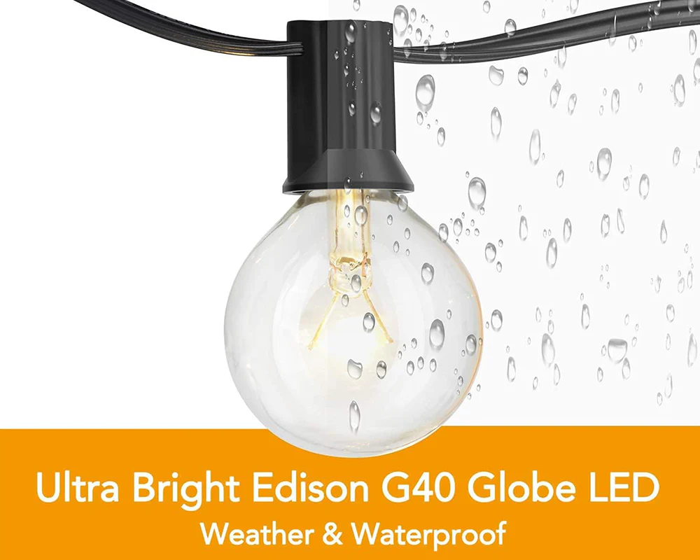 Solar Powered Festoon String Lights 15m with 50 Bulbs - Image 8