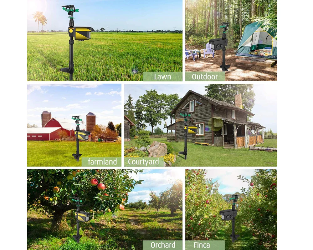 Solar Powered Motion Sensor Activated Animal Repeller Repellent Water Sprinkler - Image 5