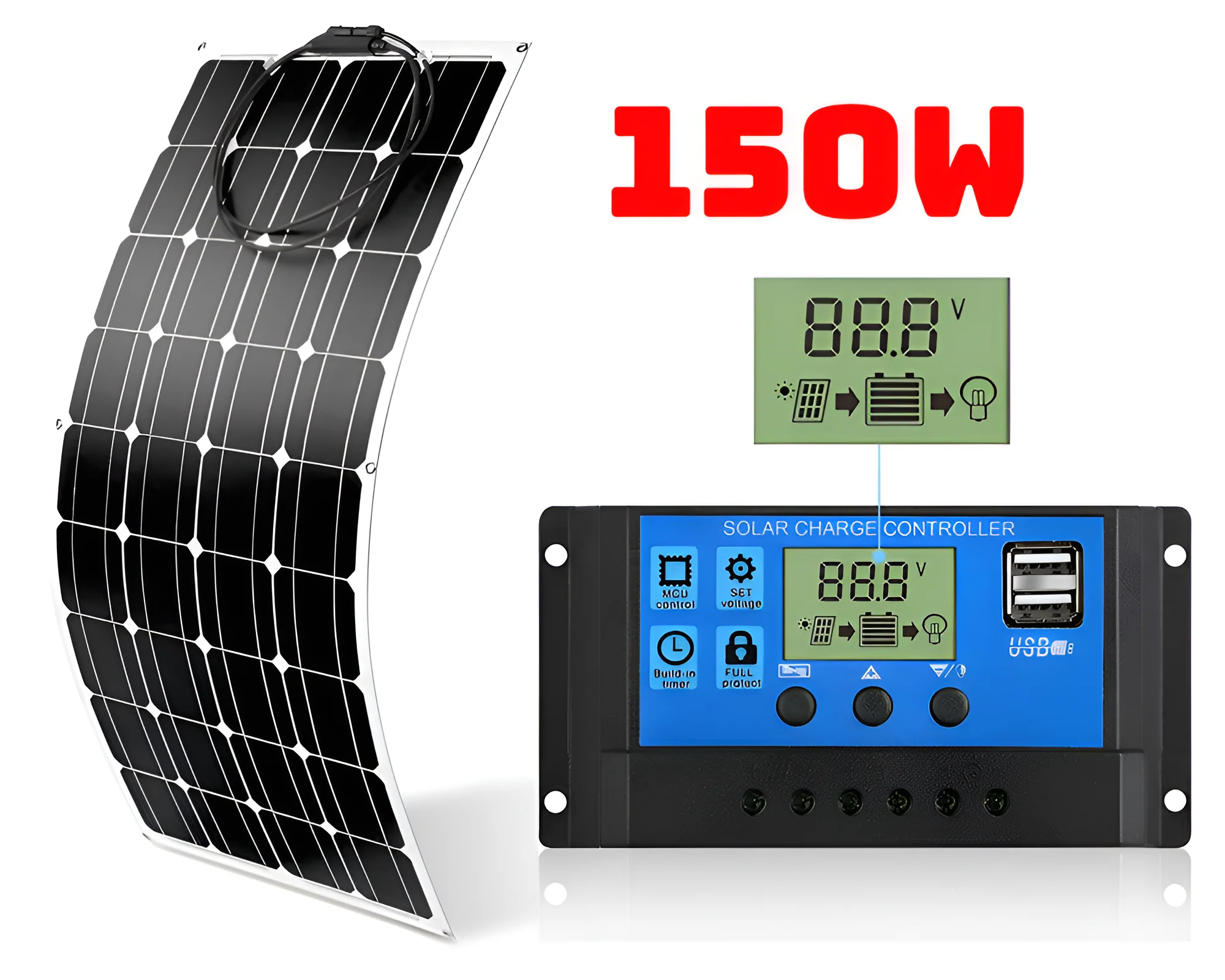 150W 18V Solar Panel Flexible Monocrystalline - Image 10