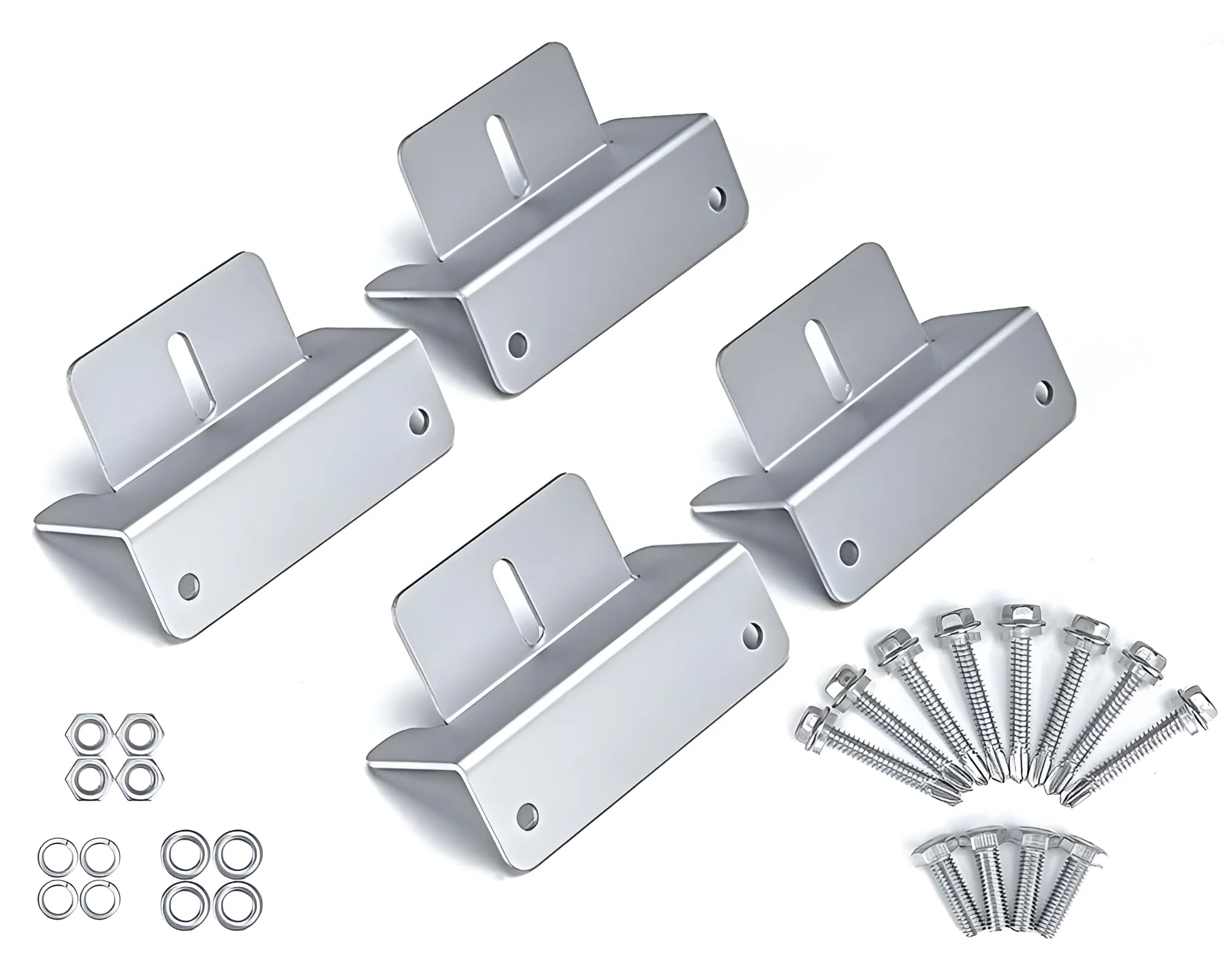 Solar Panel Mounting Z Brackets 4pcs Aluminium Roof Wall Mount Set - Image 2