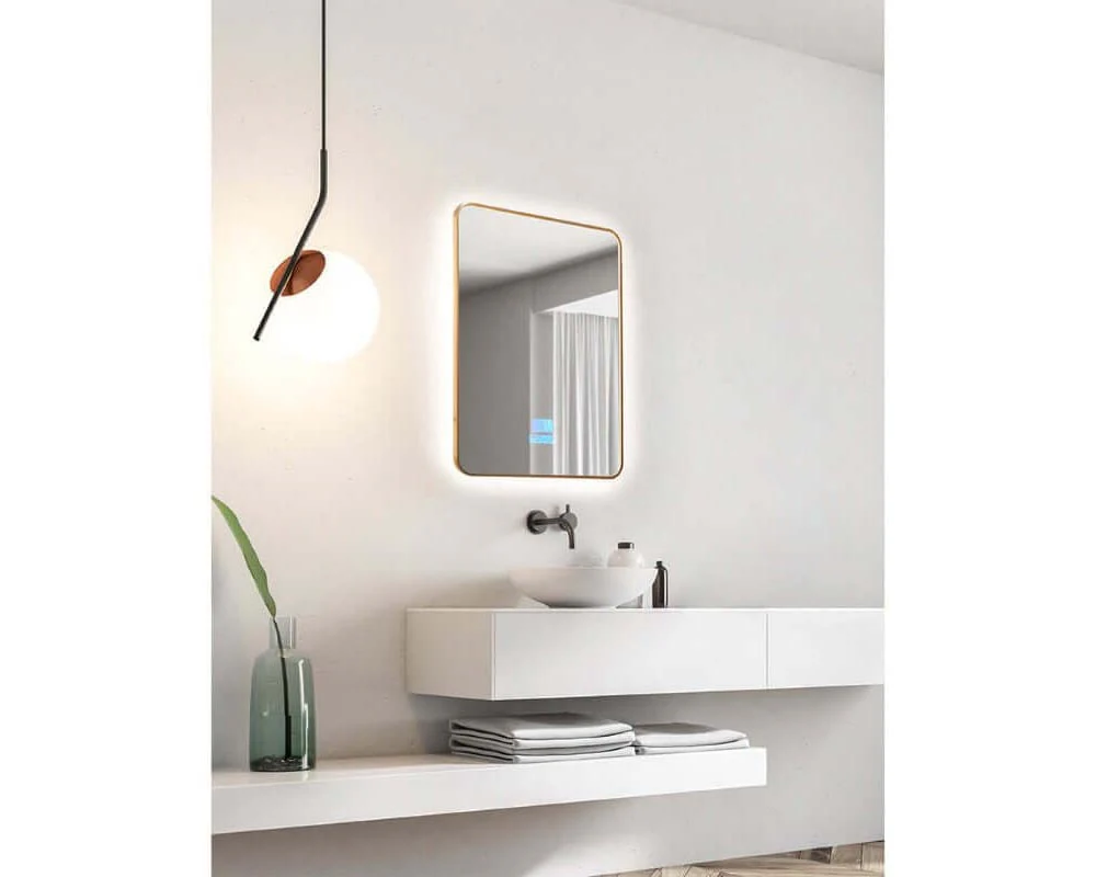 Rectangle Bathroom Wall Mirror with Bluetooth - Image 6