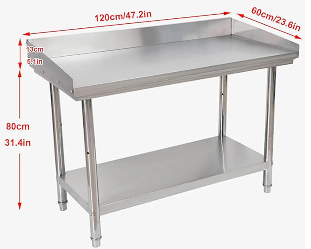 Steel Bench Stainless Steel Kitchen Work Table - Image 7