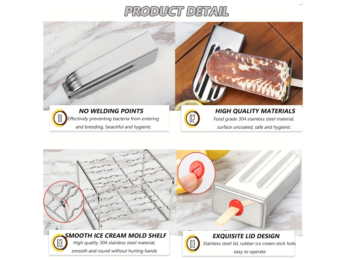 Stainless Steel Popsicle Mold Set - Image 4