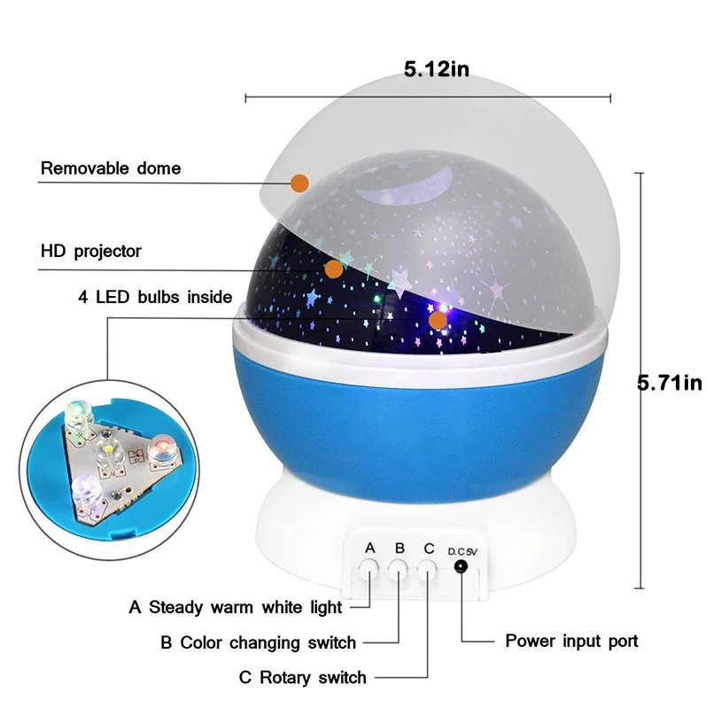 Stars Starry Sky Night Light Led Projector - Image 4