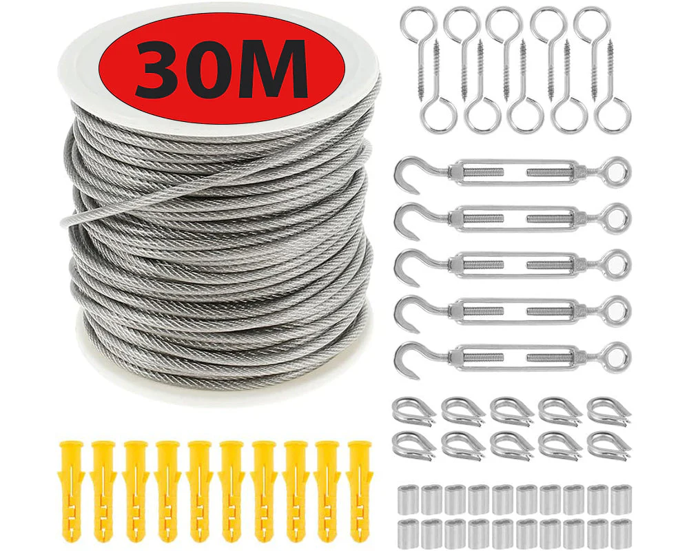 30M Stainless Steel Wire Rope Kit - Image 11