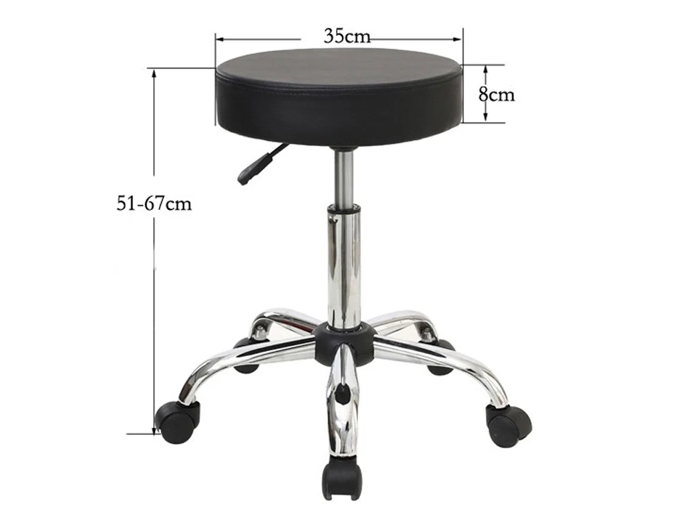 Salon Stool Adjustable Rolling Spa Stool - Image 2