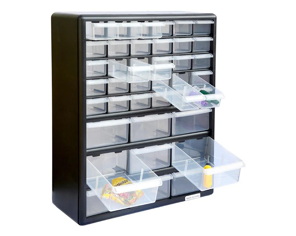 Storage Cabinet Drawers 39 Plastic Tool Box Containers Organiser Cupboard - Image 2