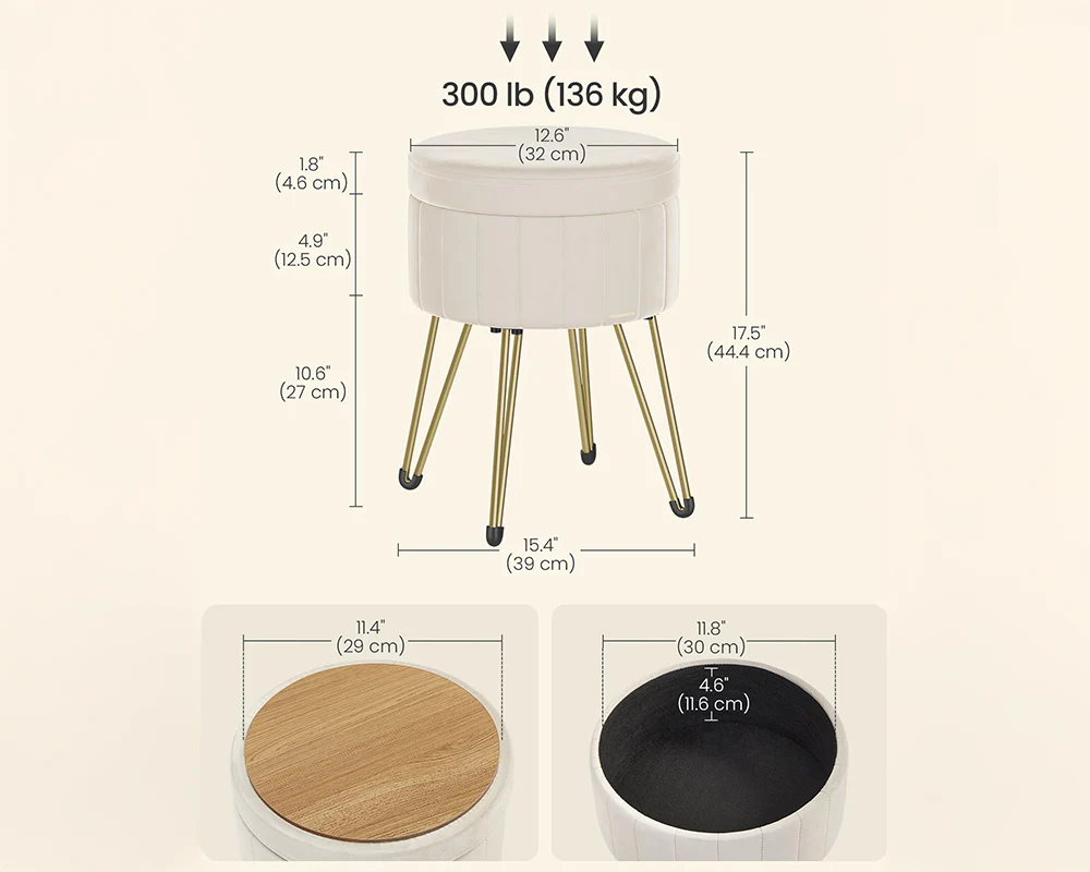 Ottoman Storage Foot Stool - Image 3