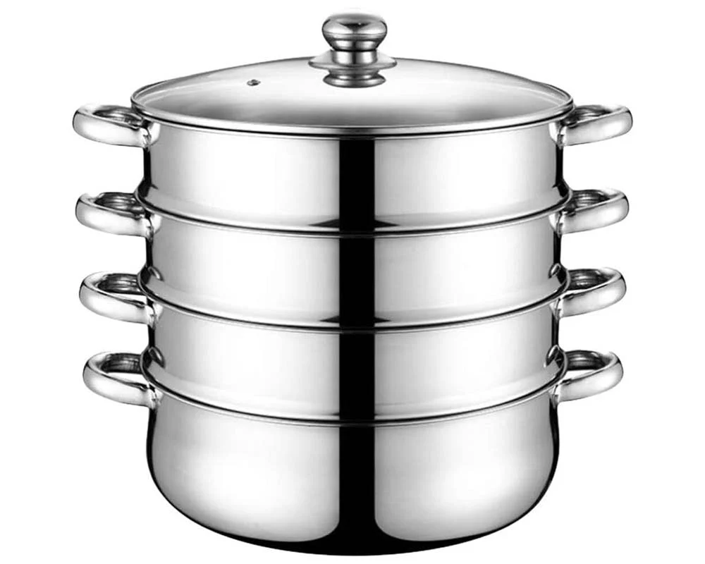 Steamer Cooker 30CM 3-Tier Stainless Steel Steamer Pot - Image 10