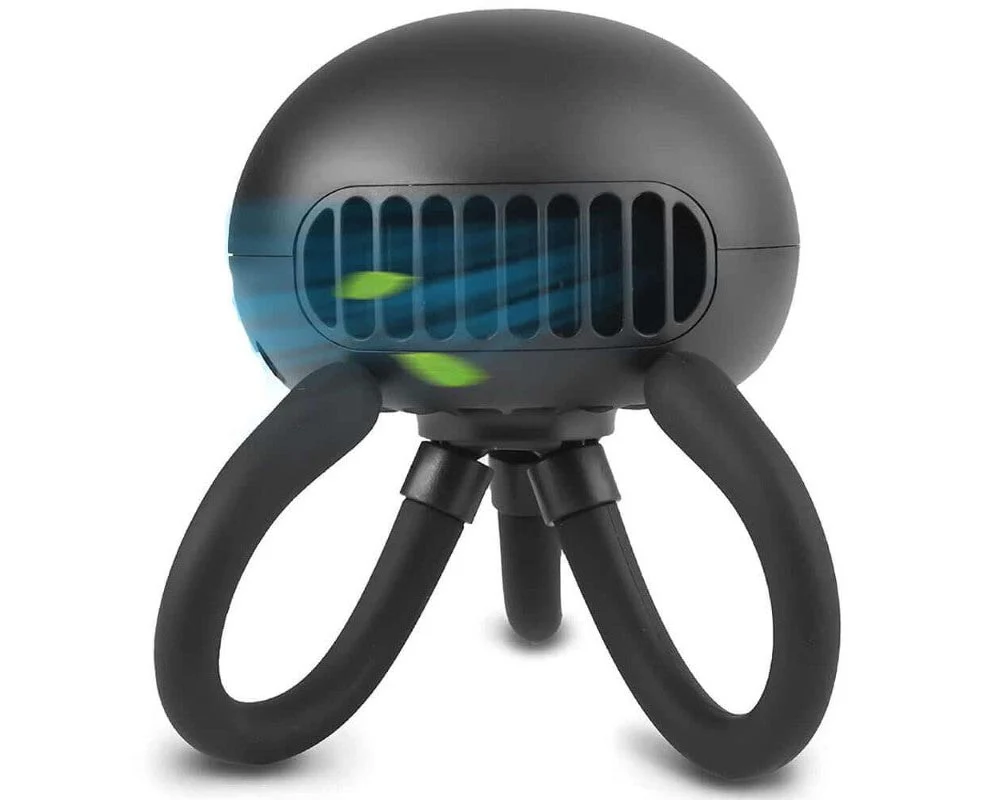 Portable Mini USB Fan Portable Bladeless Fan with Flexible Tripod Clip - Image 7