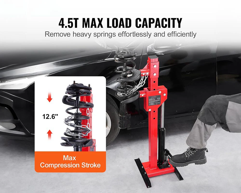 4.5T Hydraulic Auto Coil Strut Spring Compressor Adjustable Height - Image 4