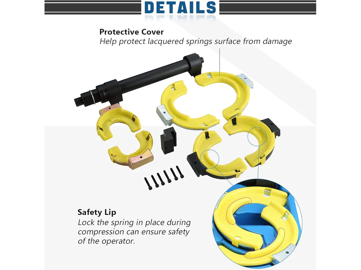 Strut Spring Compressor Kit Interchangeable Fork Strut Spring Extractor Set - Image 4