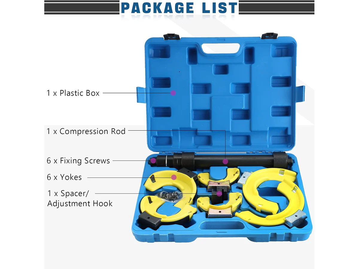 Strut Spring Compressor Kit Interchangeable Fork Strut Spring Extractor Set - Image 5