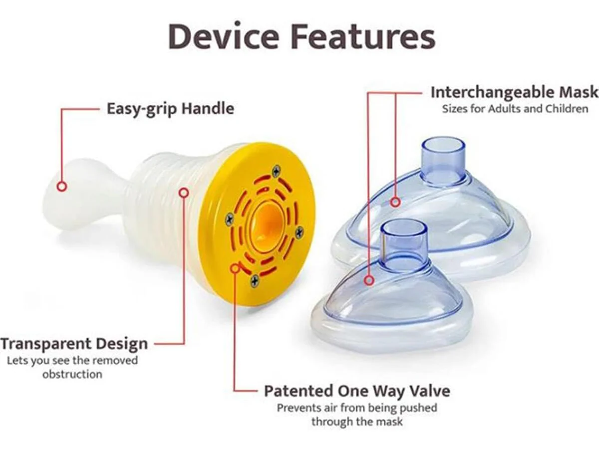 First Aid Kit Minor Choking Emergency Pump Breath Choking Rescues Device Home - Image 3