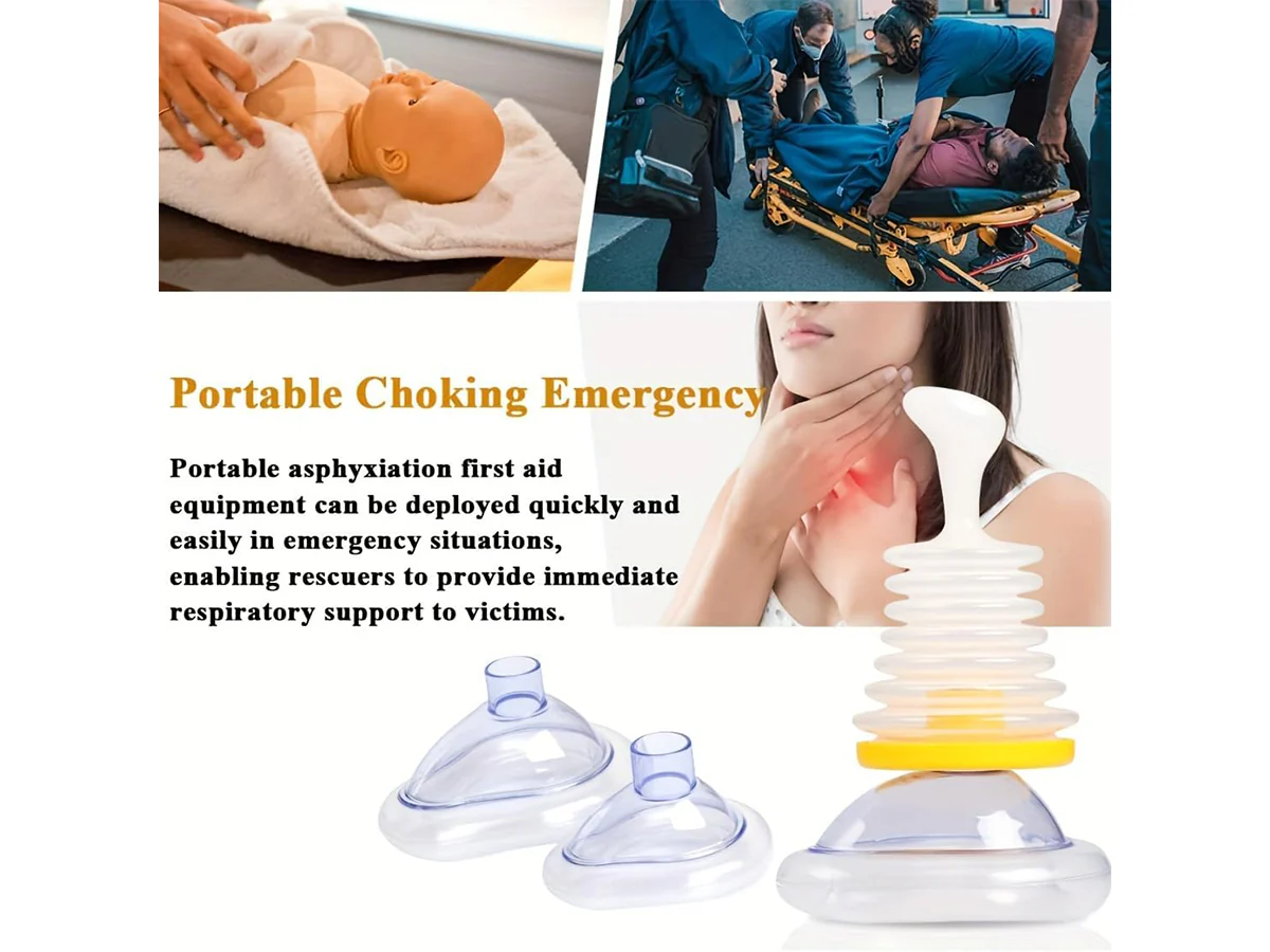 First Aid Kit Minor Choking Emergency Pump Breath Choking Rescues Device Home - Image 4