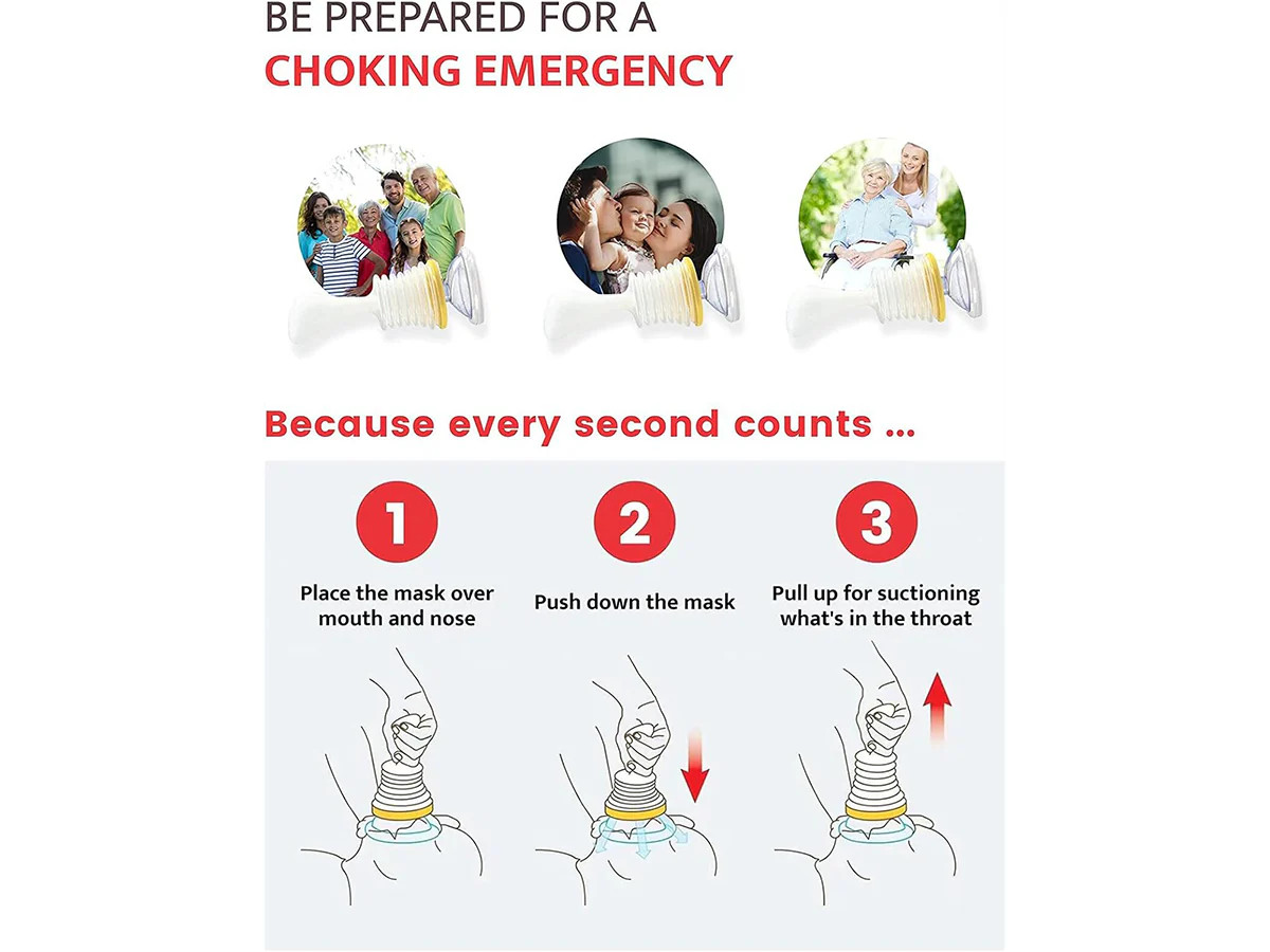 First Aid Kit Minor Choking Emergency Pump Breath Choking Rescues Device Home - Image 6