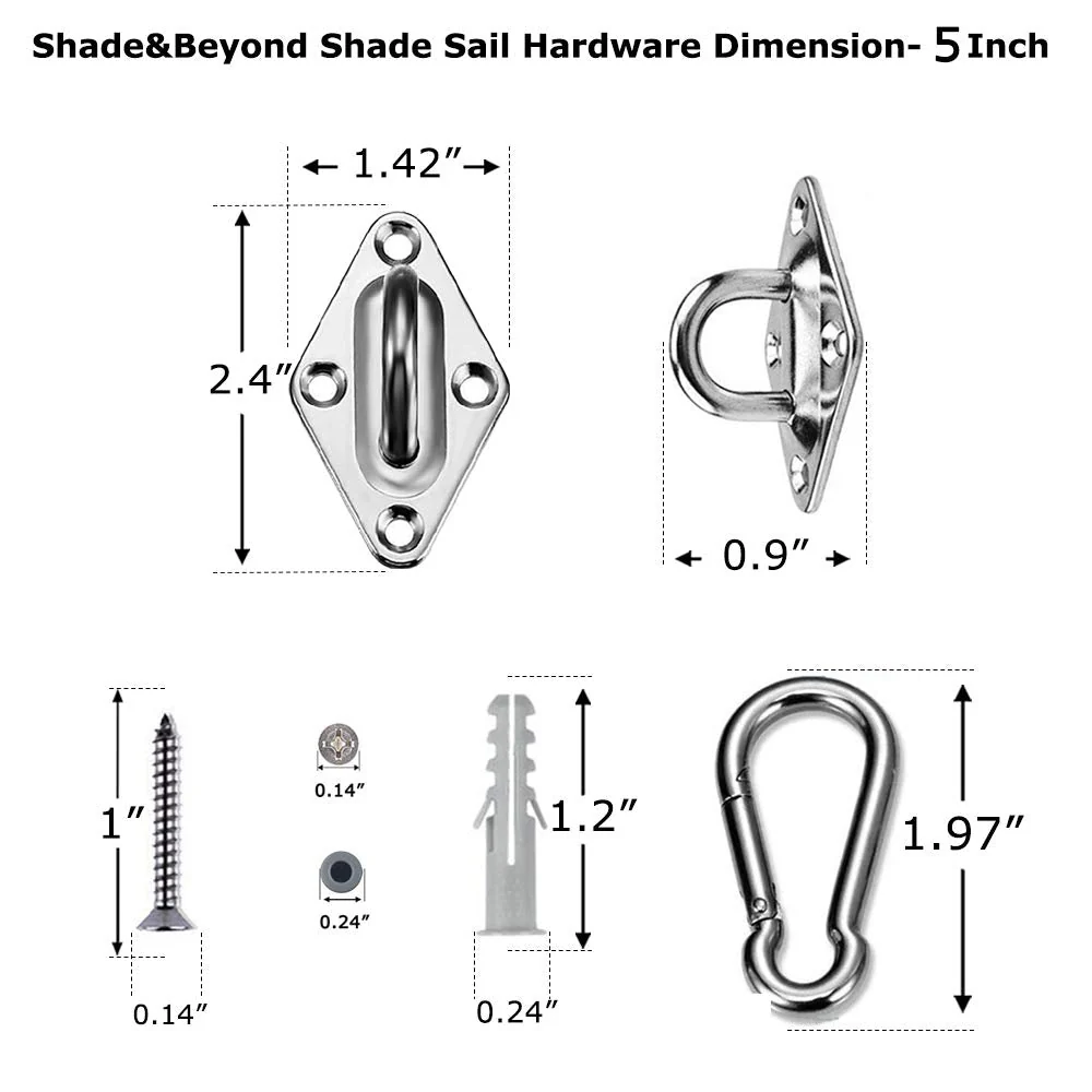 Sun Shade Sail Hardware Kit - Image 4