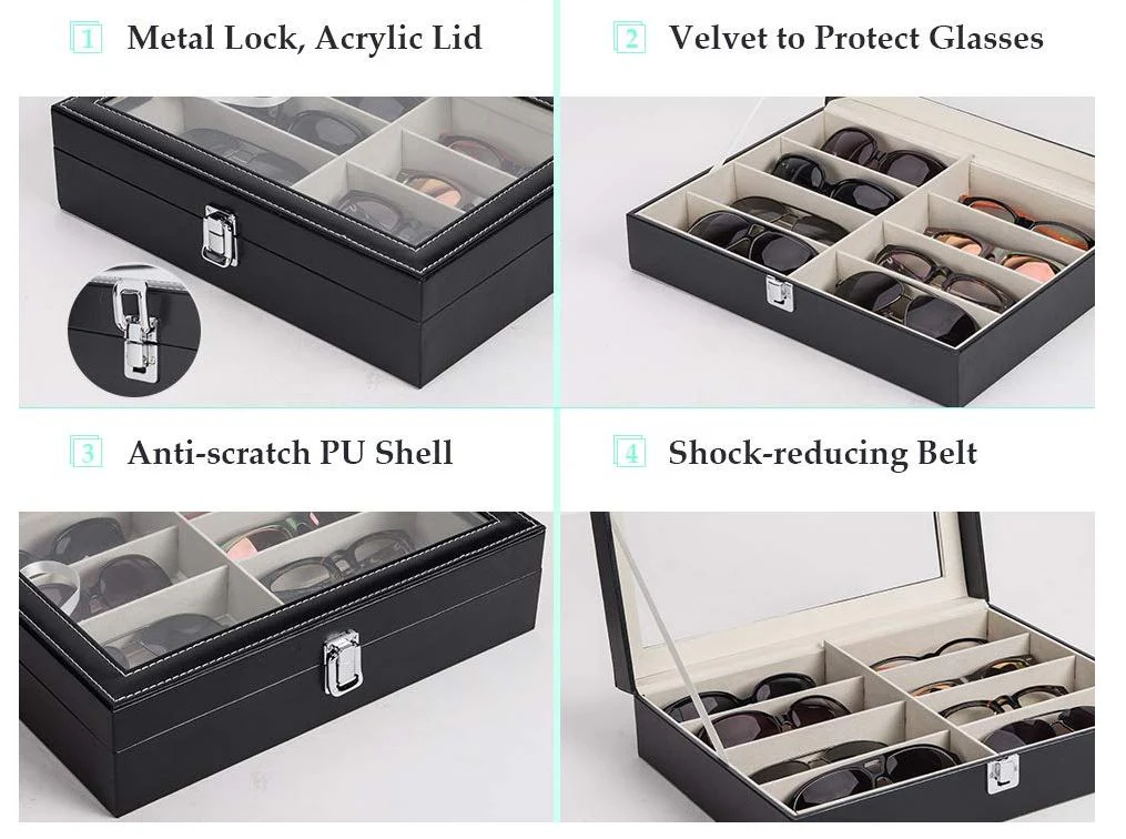 Sunglasses Case Organizer Eyeglasses Storage Box - Image 9