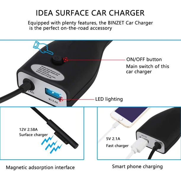 Microsoft Surface Pro 3 Charger Car Charger - Image 2