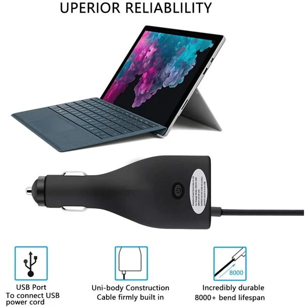 Microsoft Surface Pro 3 Charger Car Charger - Image 4