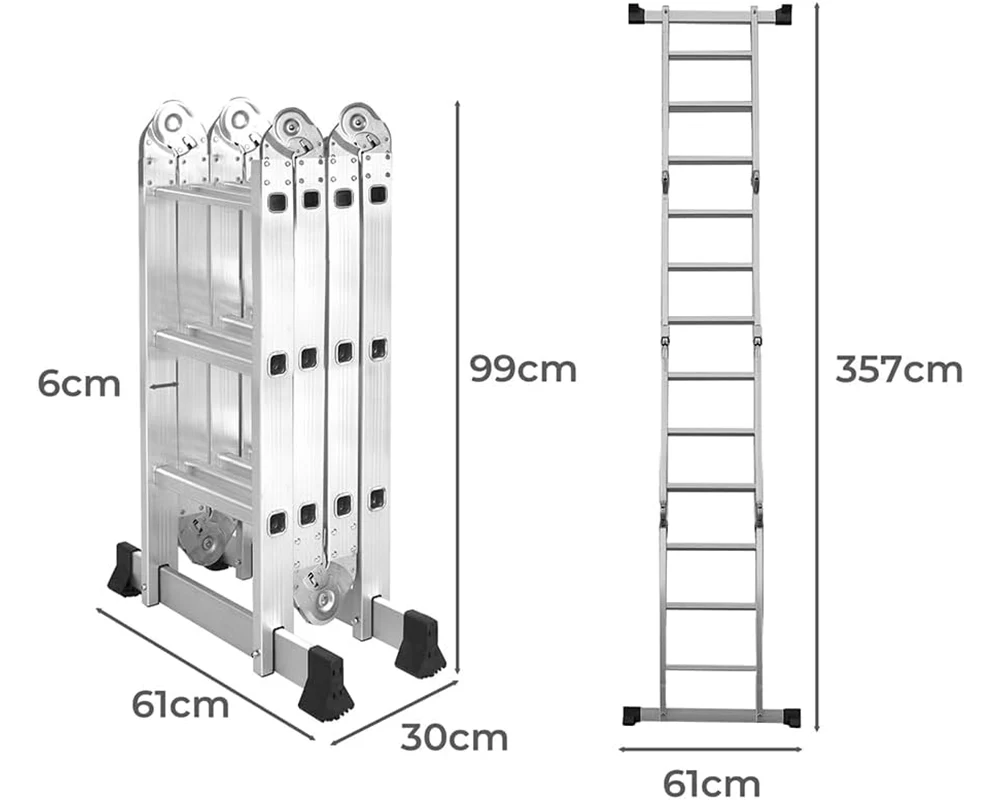 Telescopic ladder Extension Ladder 3.6M - Image 4