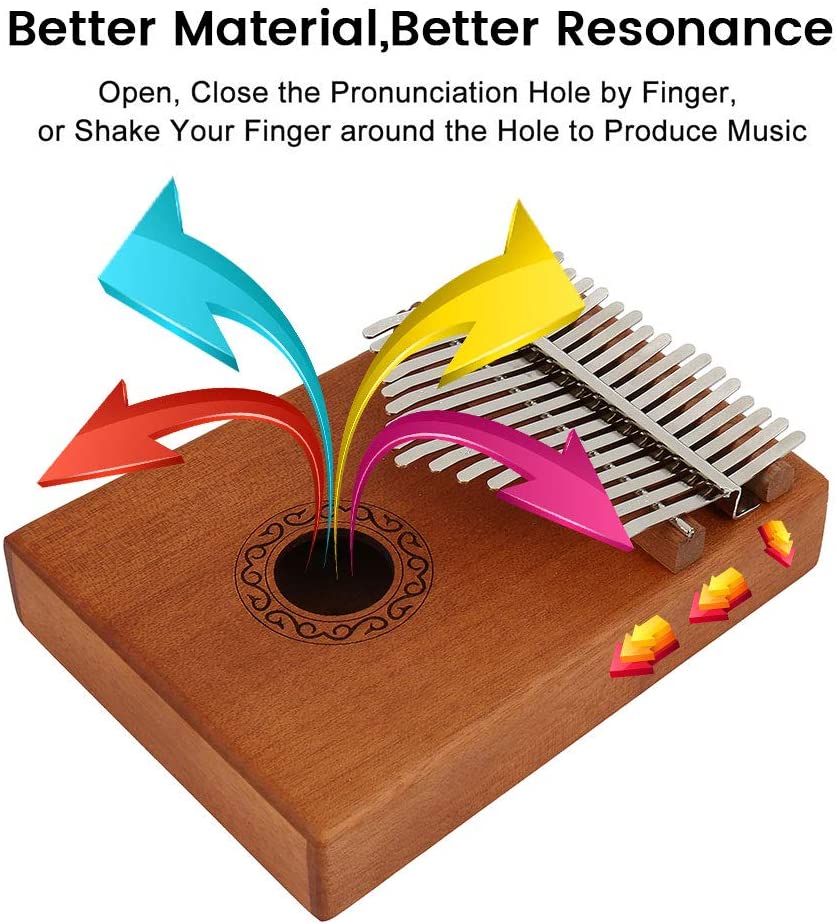 Thumb Piano Kalimba 17 Keys with Portable Case - Image 5