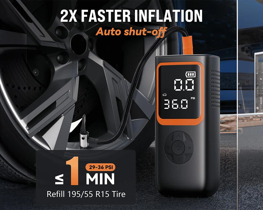 Car Tyre Inflator 18000mAh Cordless - Image 3